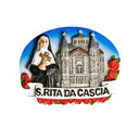 Calamita resina con basilica e santa rita
