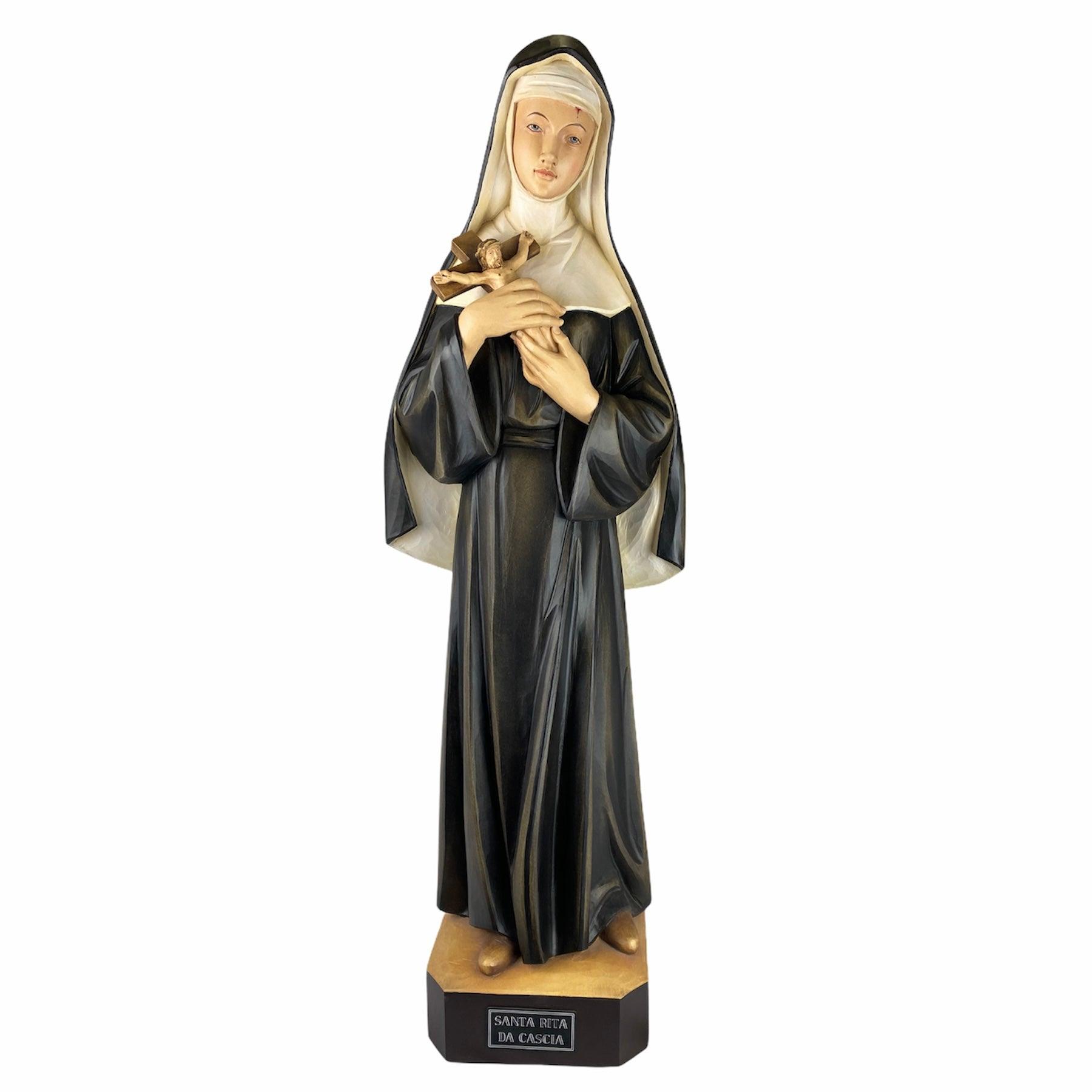 Statua Santa Rita in legno