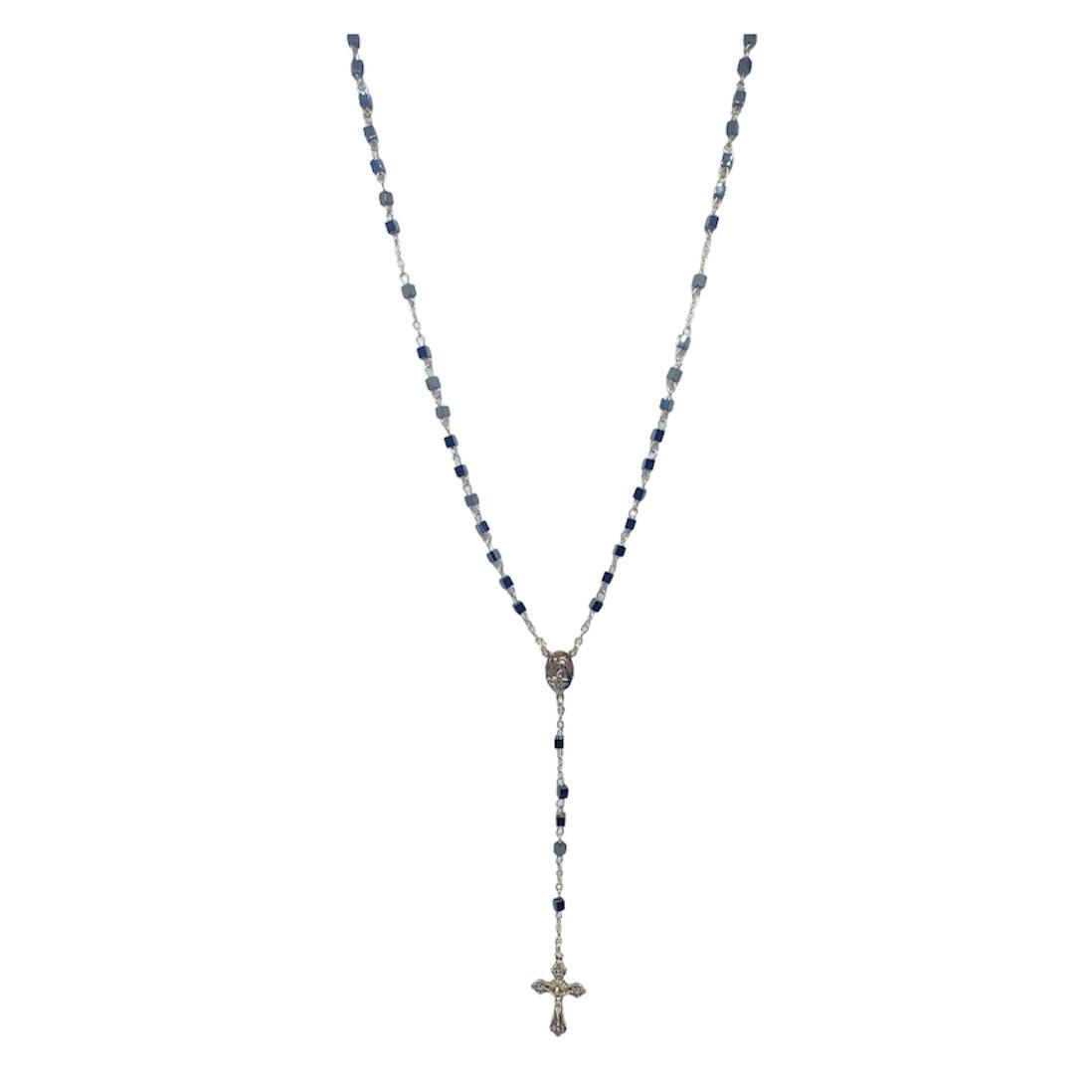 Rosario Santa Rita con grani cubici in ematite