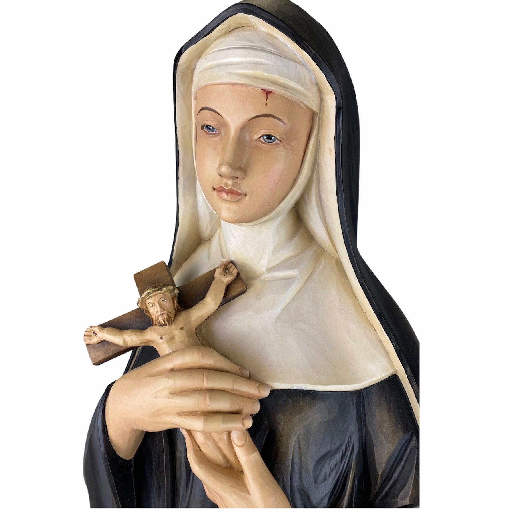 Statua Santa Rita in legno