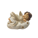 Coppia Angeli su nuvola resina dipinti a mano – 9 cm