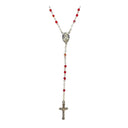Rosario collana Santa Rita con grano in mezzo cristallo