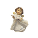 Set 4 angeli in resina con cappottino