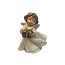 Set 4 angeli in resina con cappottino